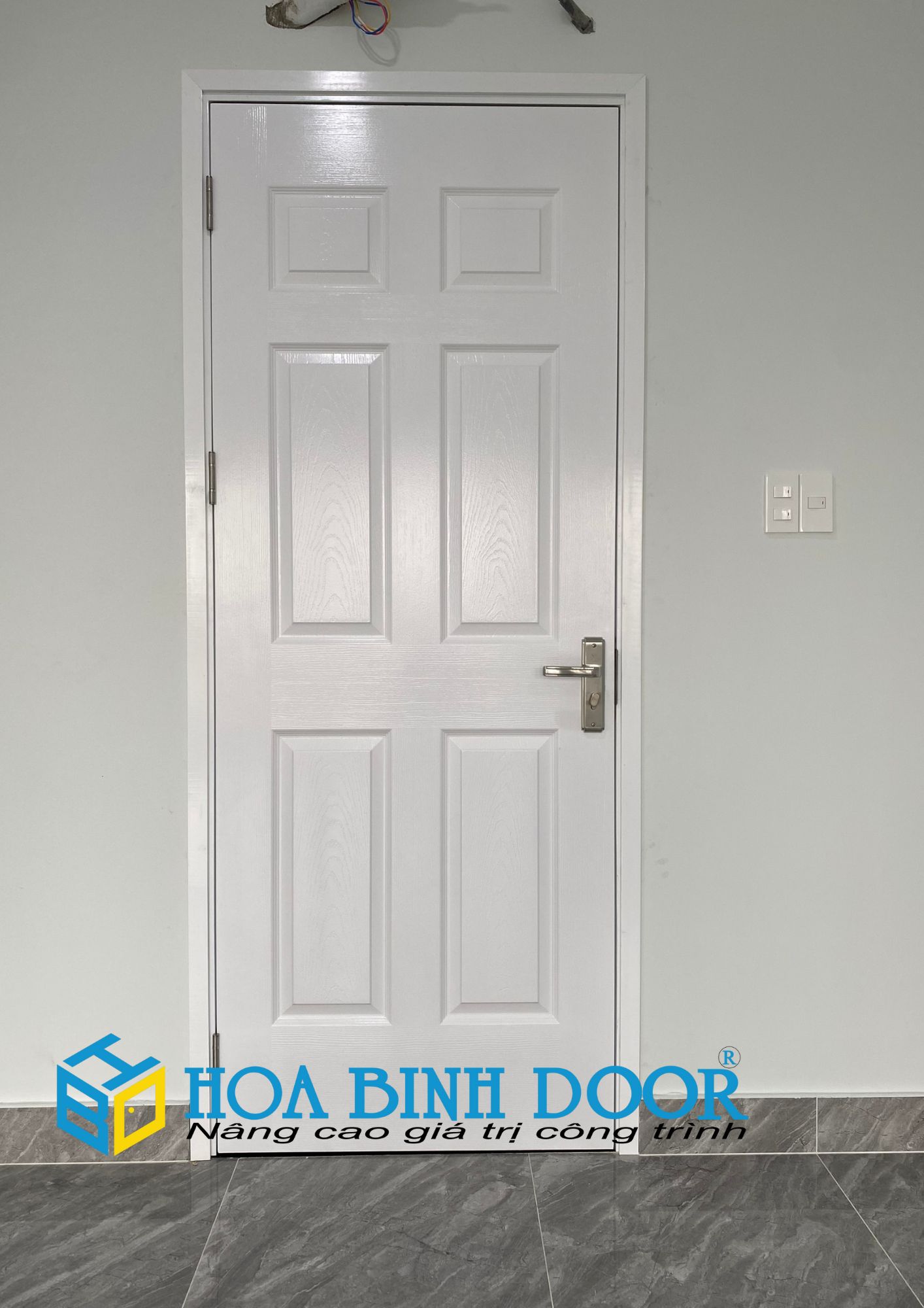 Cửa nhựa giả gỗ phòng ngủ tại Long An      