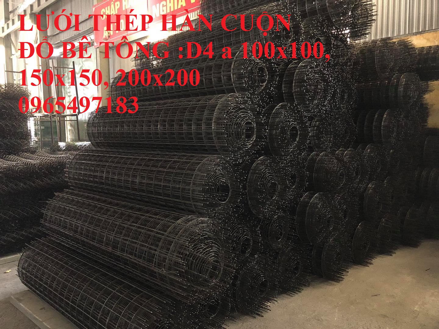 Lưới thép hàn Phi 4 dạng cuộn mắt 100x100, 200x200, 150x150 mm