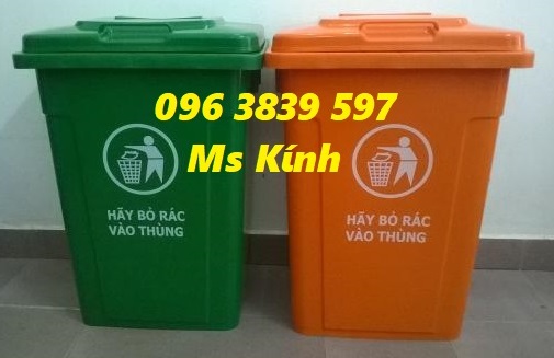 Bán sỉ, lẻ thùng rác nhựa 90l nắp kín, thùng rác công cộng -0963839597