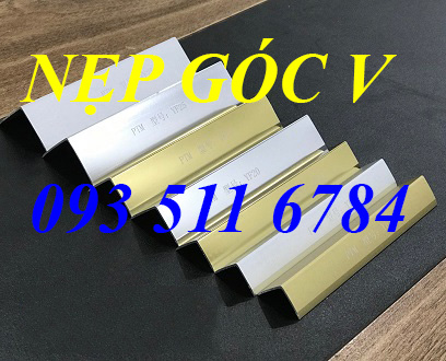 Nẹp góc V Inox vàng Nẹp V nhôm Nẹp góc âm góc lõm