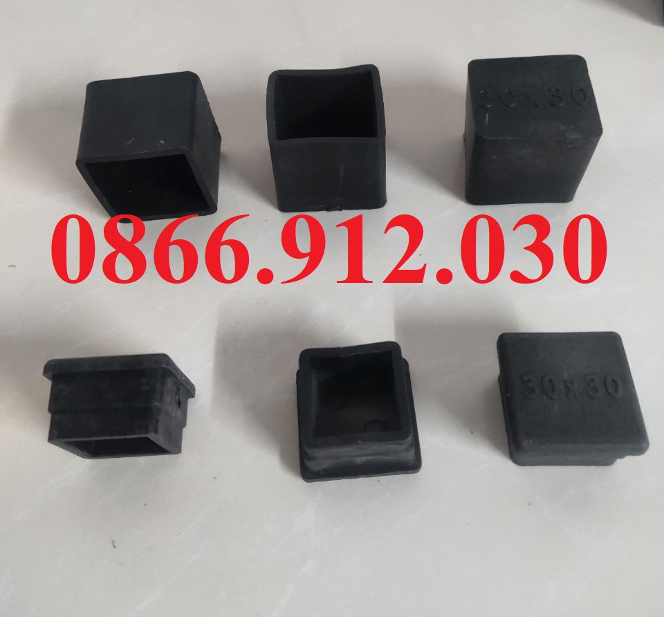 Nút, núm chụp hộp vuông bên ngoài ống sắt, thép, inox