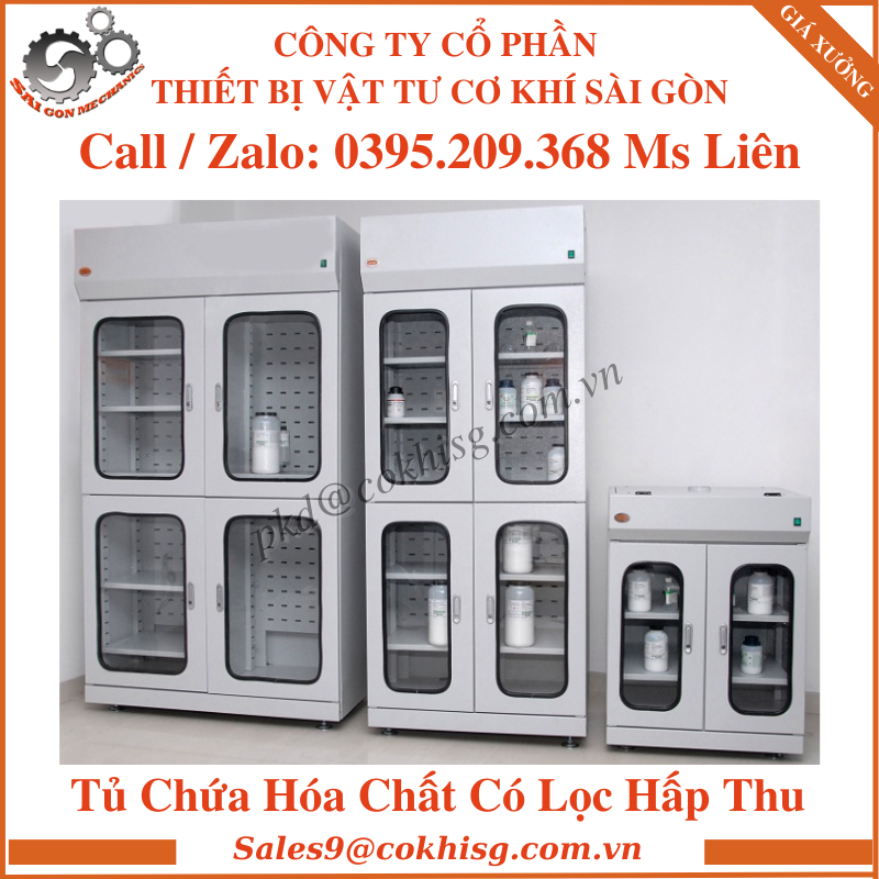 TỦ CHỨA HÓA CHẤT CÓ LỌC HẤP THU (CTY CƠ KHÍ SÀI GÒN)