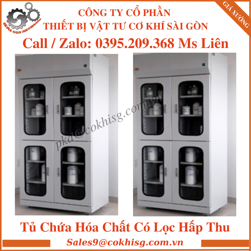 TỦ CHỨA HÓA CHẤT CÓ LỌC HẤP THU (CTY CƠ KHÍ SÀI GÒN)