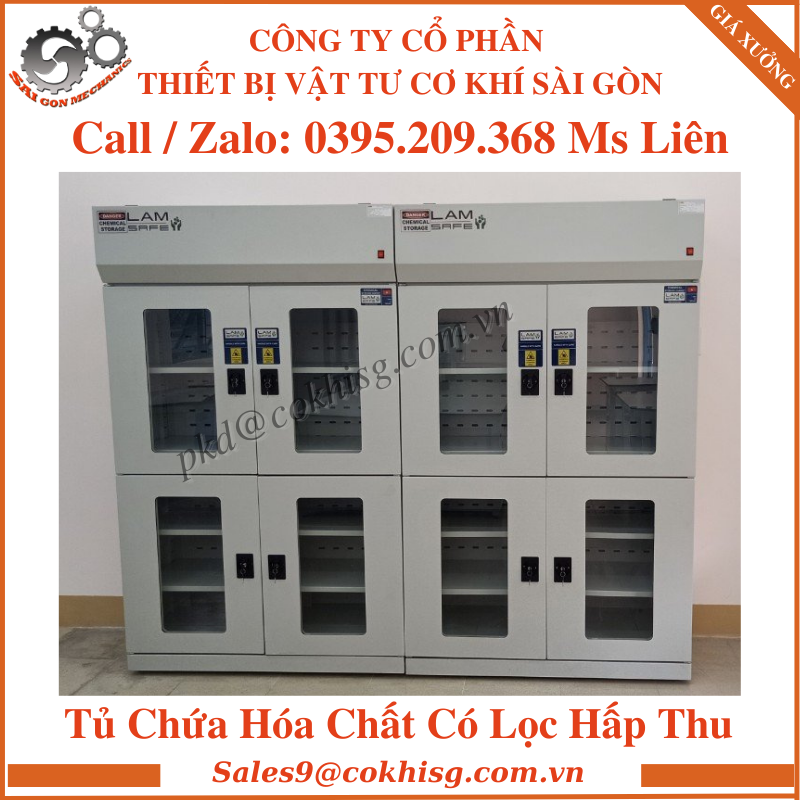 TỦ CHỨA HÓA CHẤT CÓ LỌC HẤP THU (CTY CƠ KHÍ SÀI GÒN)