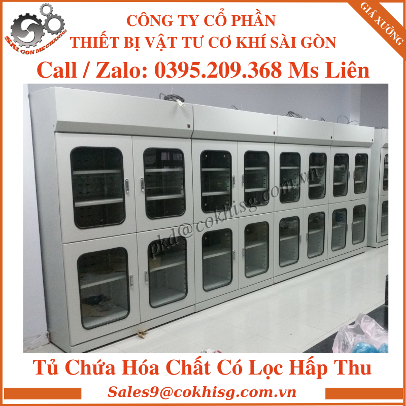 TỦ CHỨA HÓA CHẤT CÓ LỌC HẤP THU (CTY CƠ KHÍ SÀI GÒN)