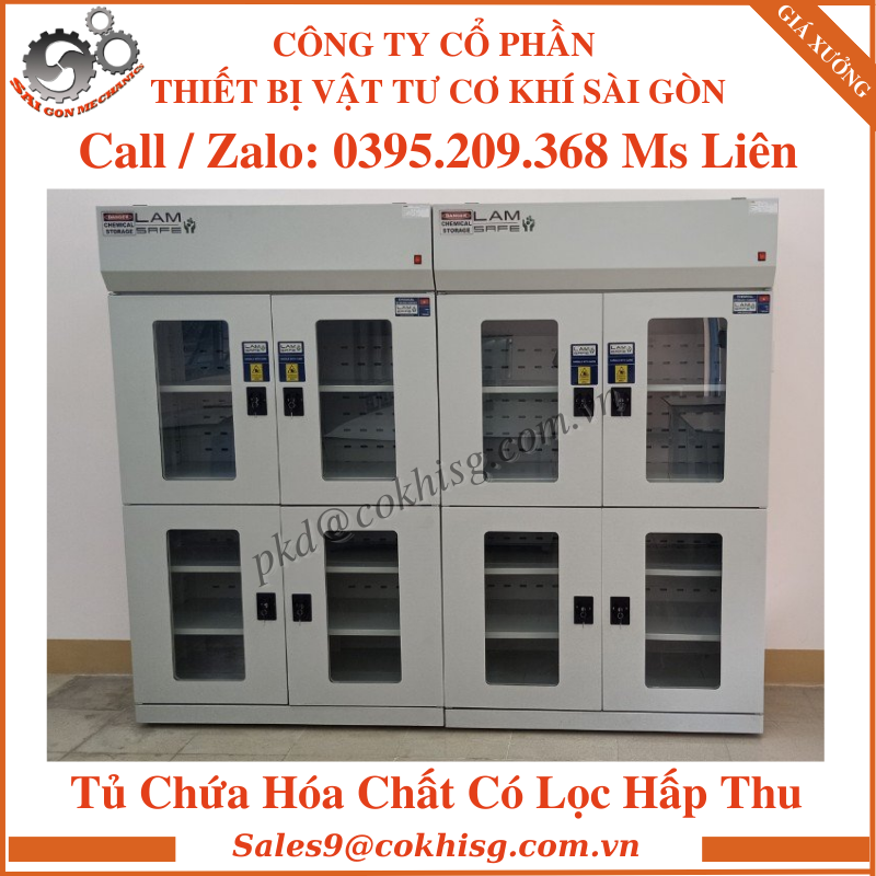 TỦ CHỨA HÓA CHẤT CÓ LỌC HẤP THU (CTY CƠ KHÍ SÀI GÒN)