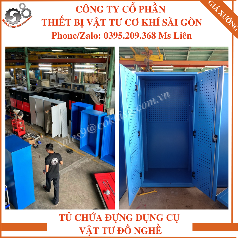TỦ CHỨA DỤNG CỤ VẬT TƯ ĐỒ NGHỀ GIÁ TỐT TẠI XƯỞNG