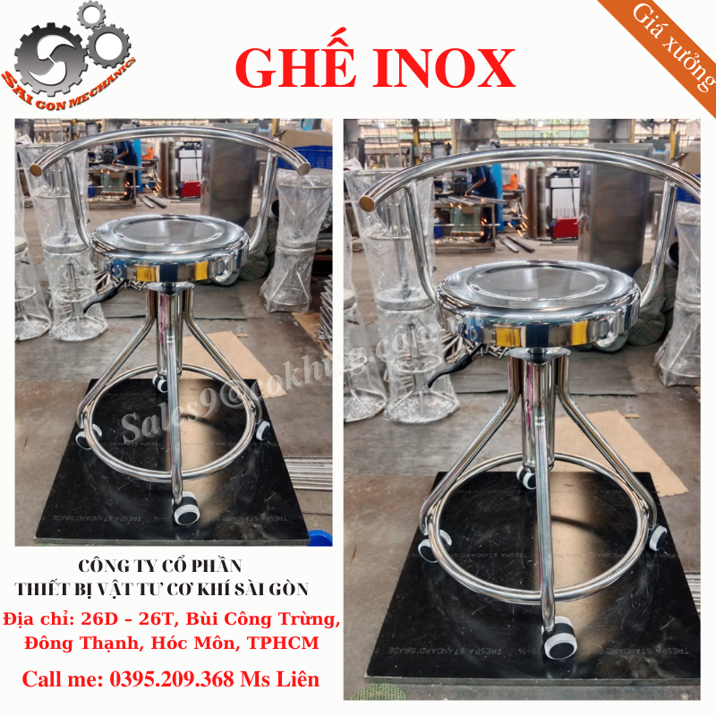 GHẾ INOX GIÁ TỐT TẠI XƯỞNG CƠ KHÍ SÀI GÒN