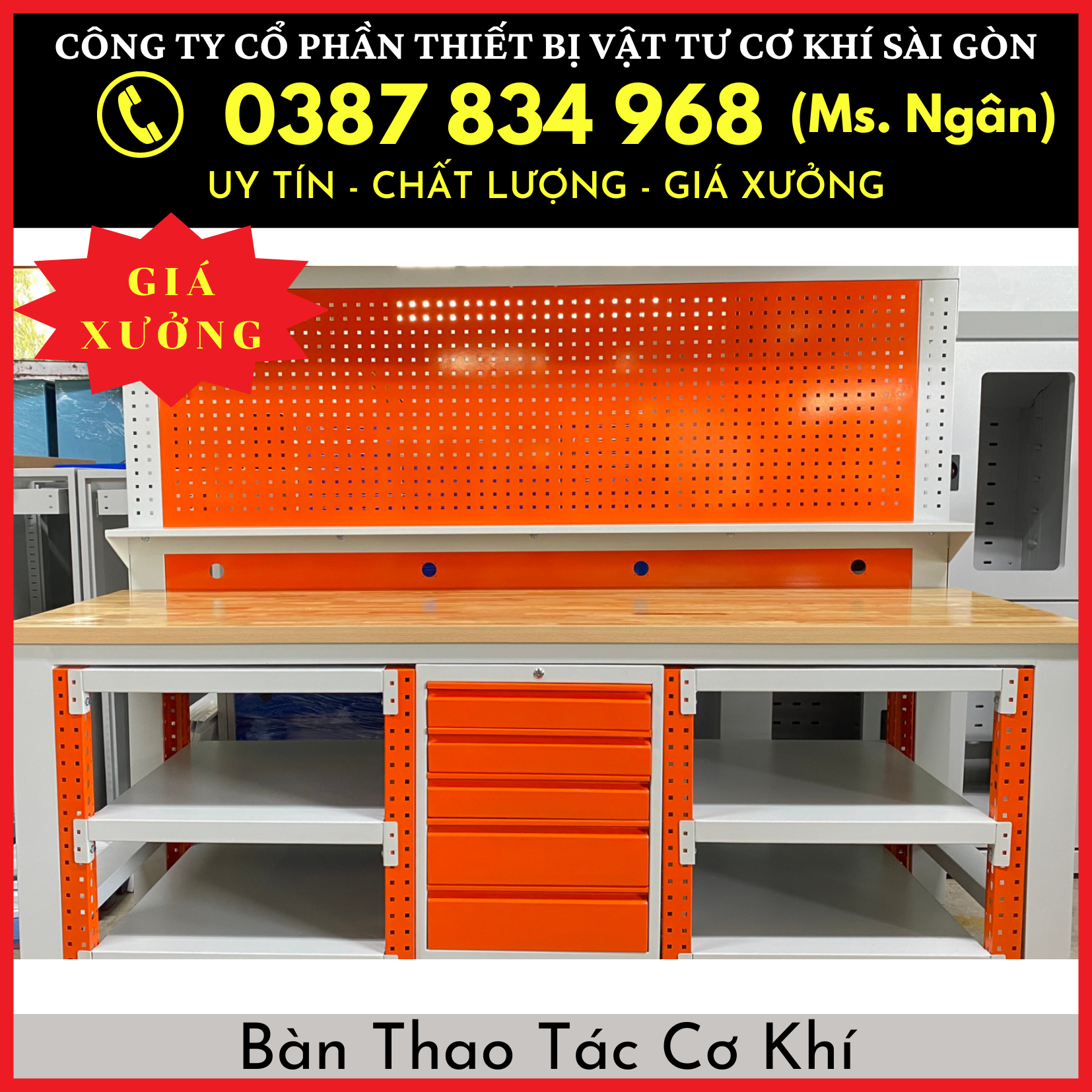 Bàn thao tác cơ khí sắt sơn tĩnh điện giá rẻ tại xưởng