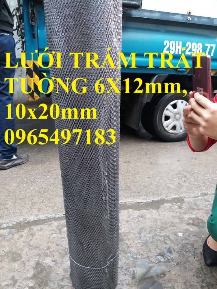 Lưới trám trát tường mắt 6x12, 10x20mm kích thước 1mx40m, 1mx60m