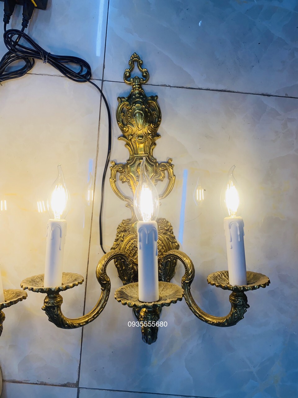 Giao lưu bộ đèn tường đồng sang trọng