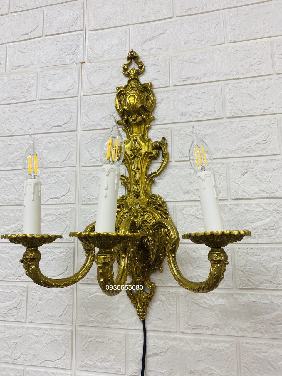 Giao lưu bộ đèn tường đồng sang trọng