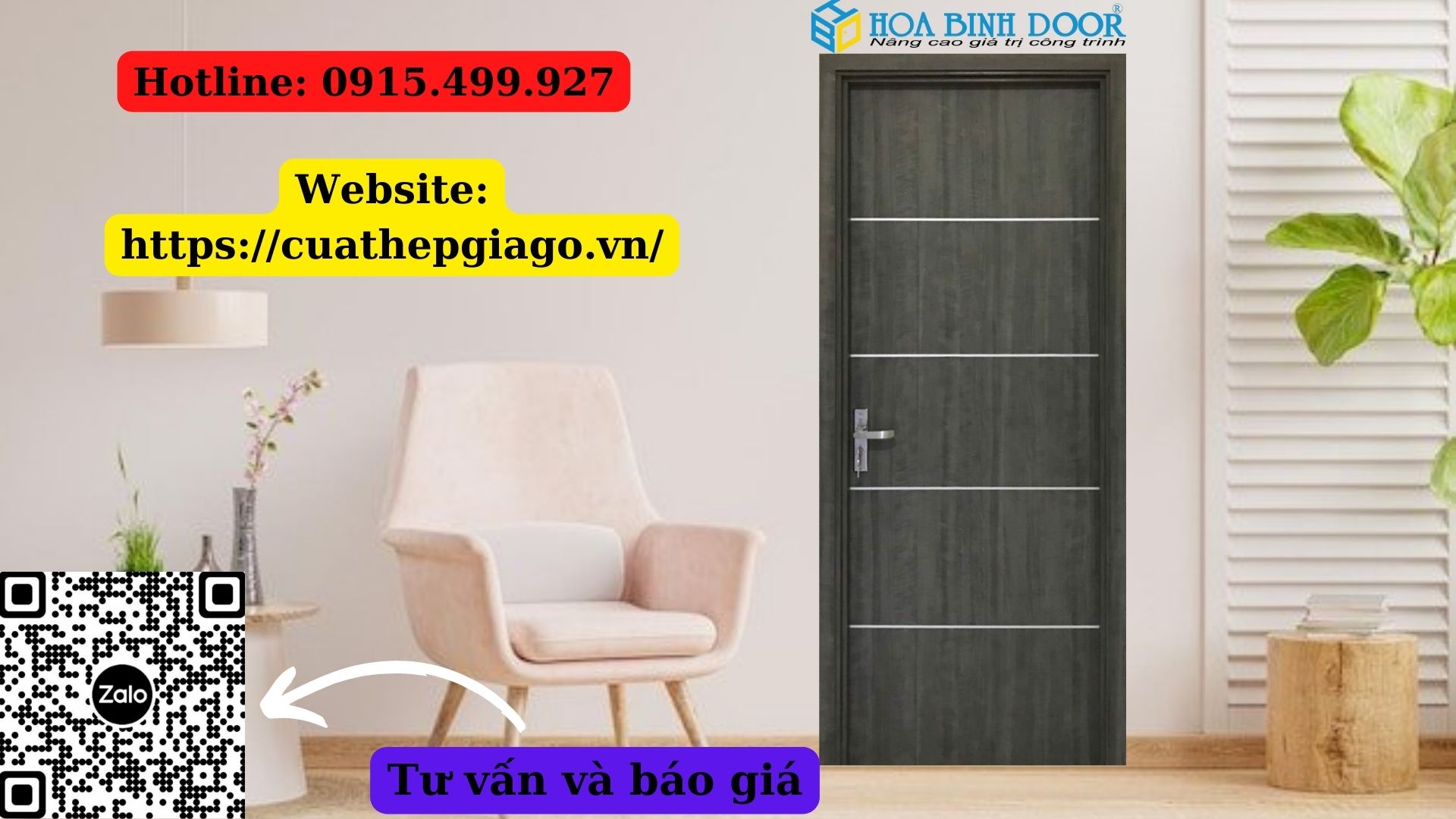 Cửa gỗ công nghiệp MDF Melamine mới nhất 2023