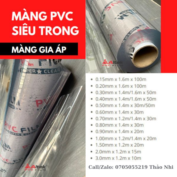 Màng nhựa pvc hologram ánh kim 7 màu Altek