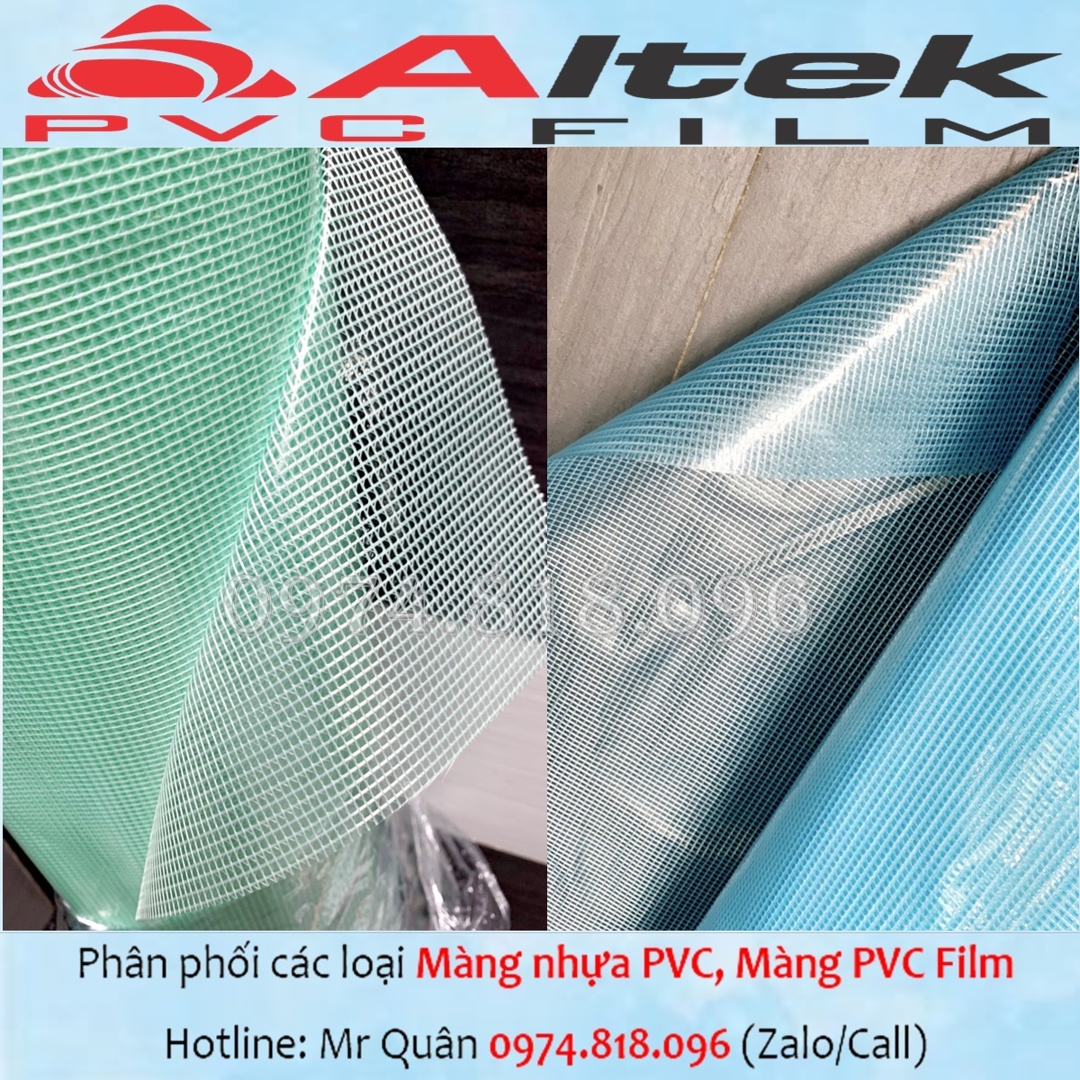 Màng nhựa pvc trong - dẻo - rẻ Altek Pvc film