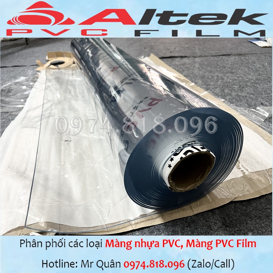 Màng nhựa pvc trong - dẻo - rẻ Altek Pvc film