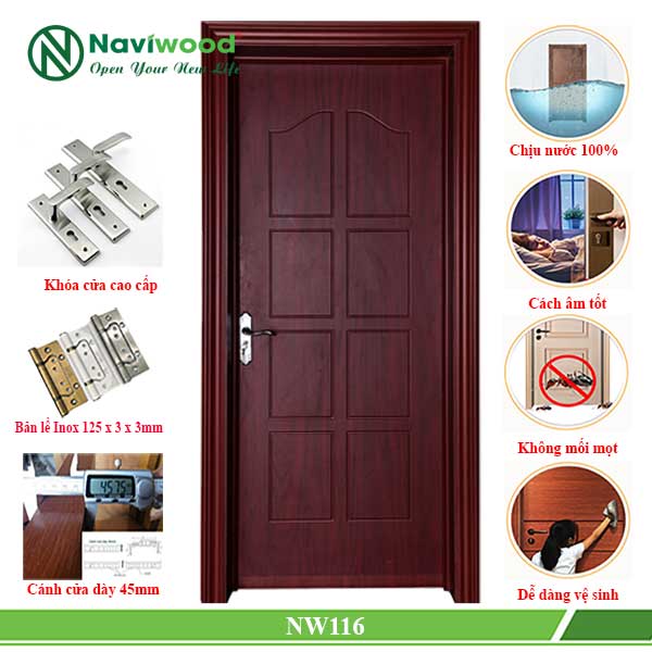 Cửa gỗ nhựa composite Naviwood Rạch Giá Kiên Giang