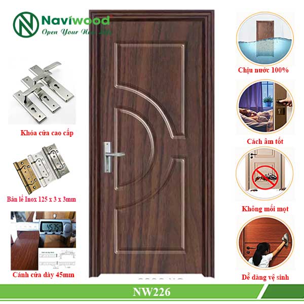 Cửa gỗ nhựa composite Naviwood Rạch Giá Kiên Giang