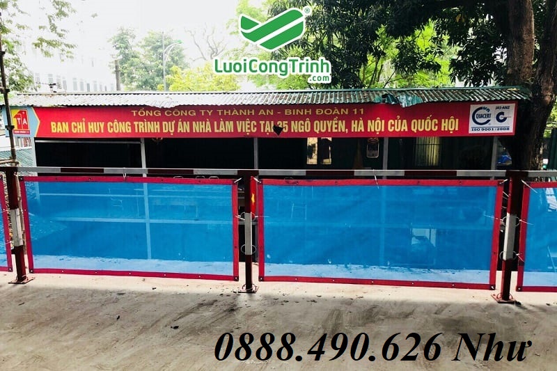 Lưới chắn lan can, cầu thang máy, cảnh báo công trình, lưới PVC