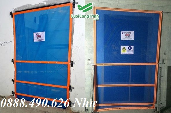 Lưới chắn lan can, cầu thang máy, cảnh báo công trình, lưới PVC