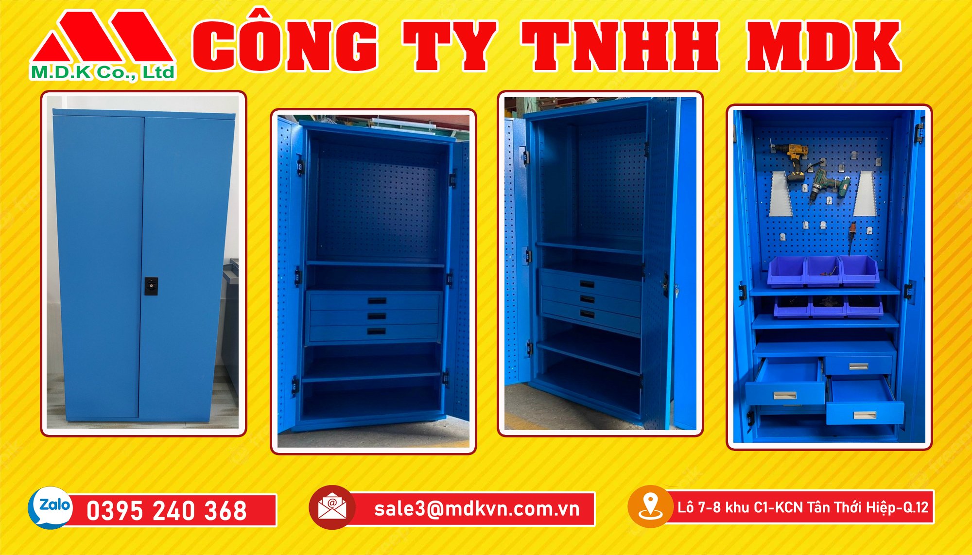 Tủ chưa đồ nghề thép sơn tĩnh điện-garage-tool cabinet-MDK