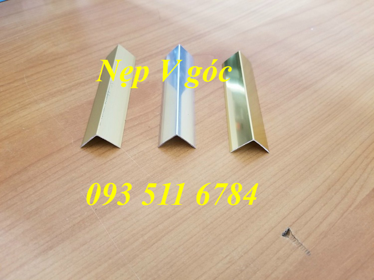 Nẹp nhôm T25 Nẹp Inox V20 V15 trang trí Nẹp góc cạnh tường
