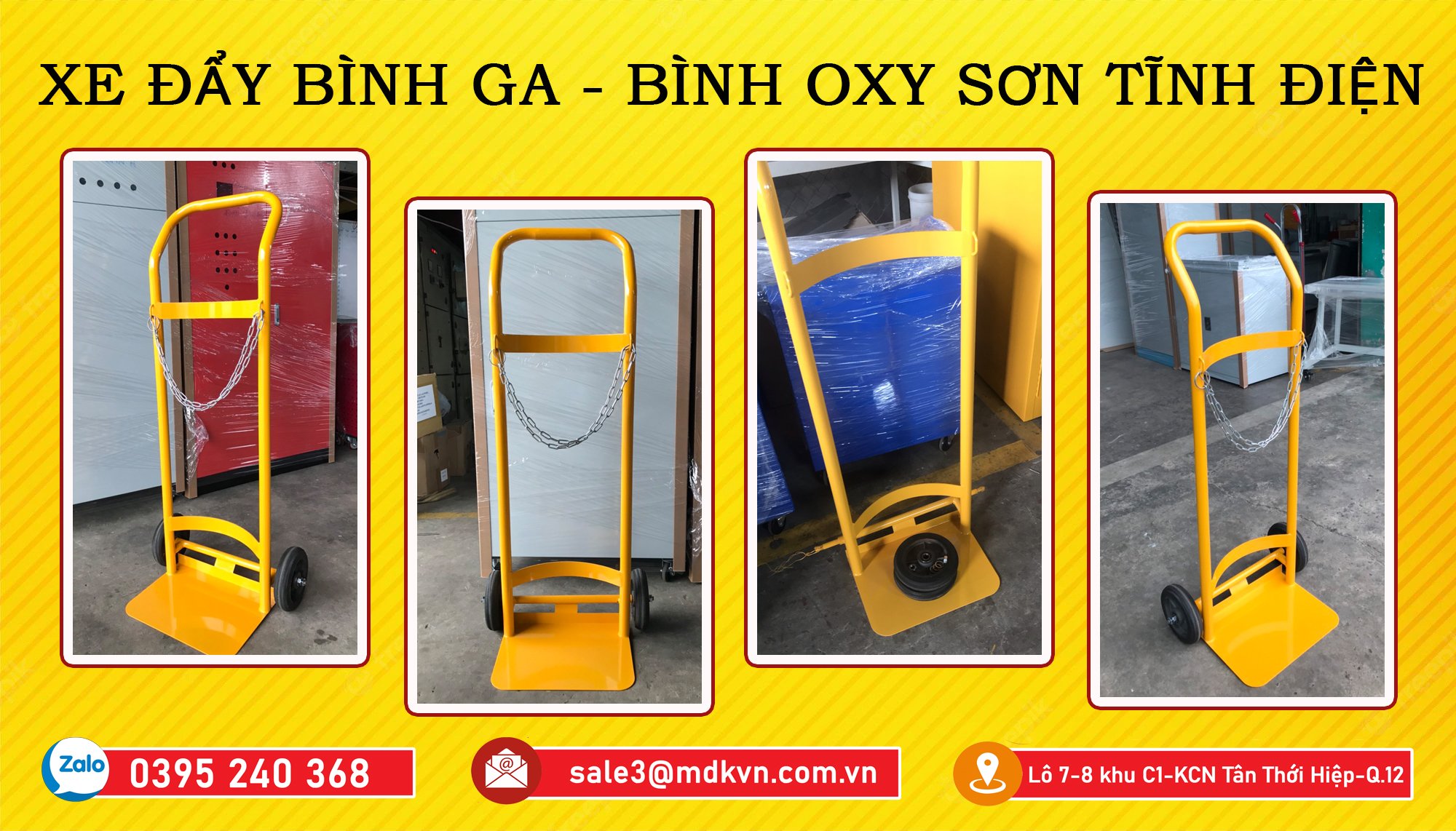 XE ĐẨY BÌNH KHÍ GA-OXY CHỊU TÀI TRỌNG 200K SẮT SƠN TĨNH ĐIỆN -MDK