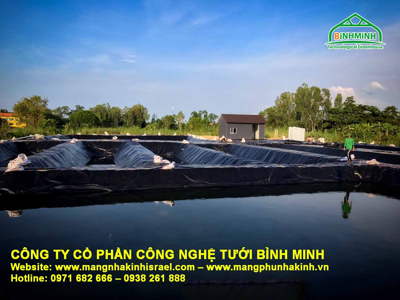 Màng chống thấm HDPE, bạt lót hồ, bạt HDPE nuôi tôm cá