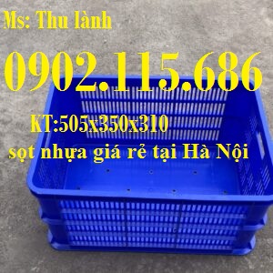 Thùng nhựa rỗng đáy đặc D505, sóng nhựa hở đáy đặc D505