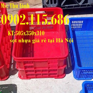 Thùng nhựa rỗng đáy đặc D505, sóng nhựa hở đáy đặc D505