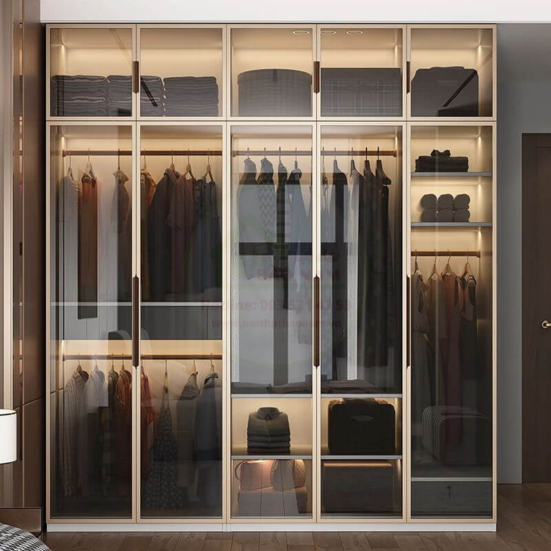 Tủ áo cánh kính hiện đại - Đóng tủ áo cánh kính