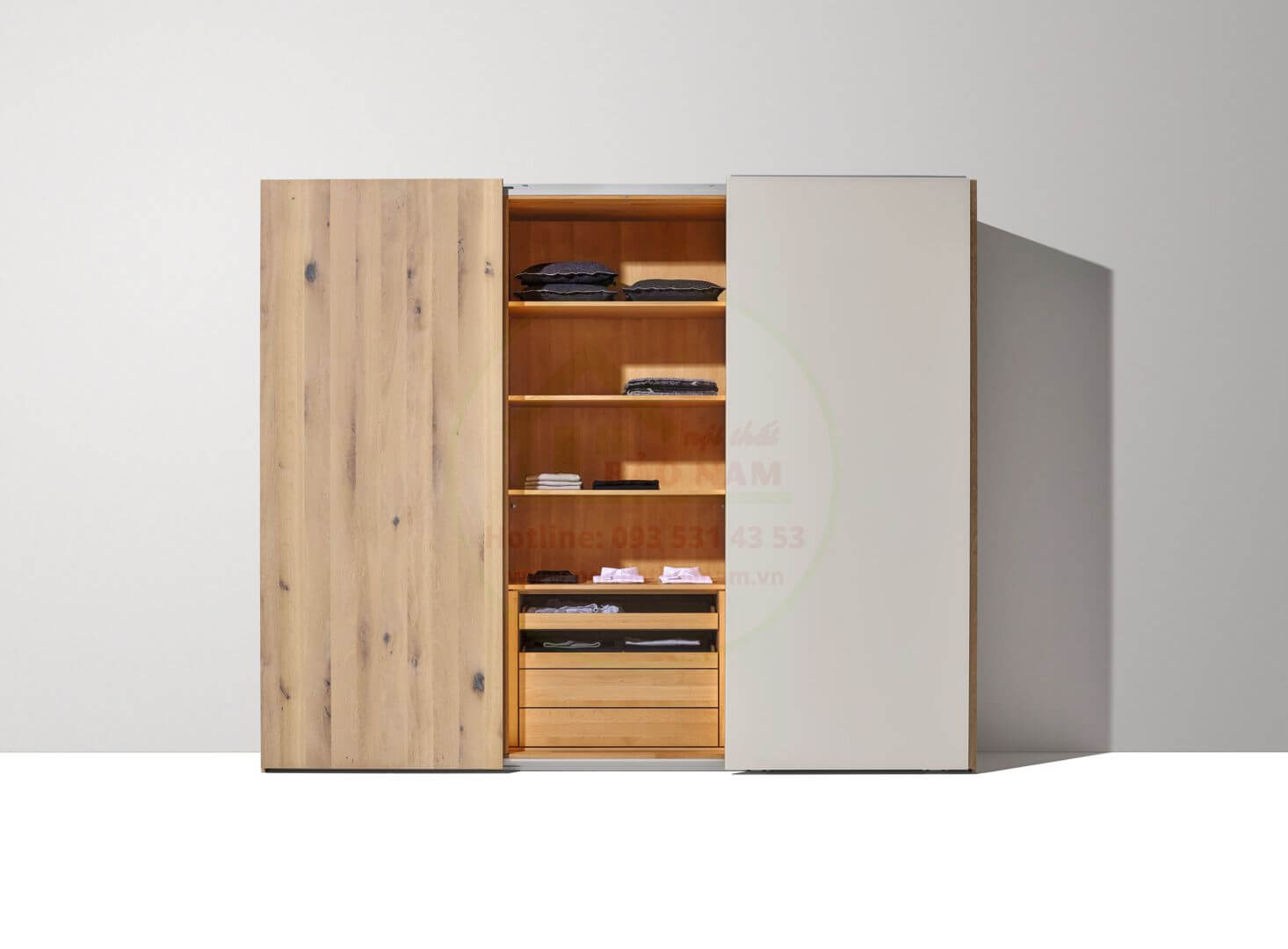 Tủ Áo Gỗ Cửa Lùa -  Đóng Tủ Áo Gỗ Công Nghiệp