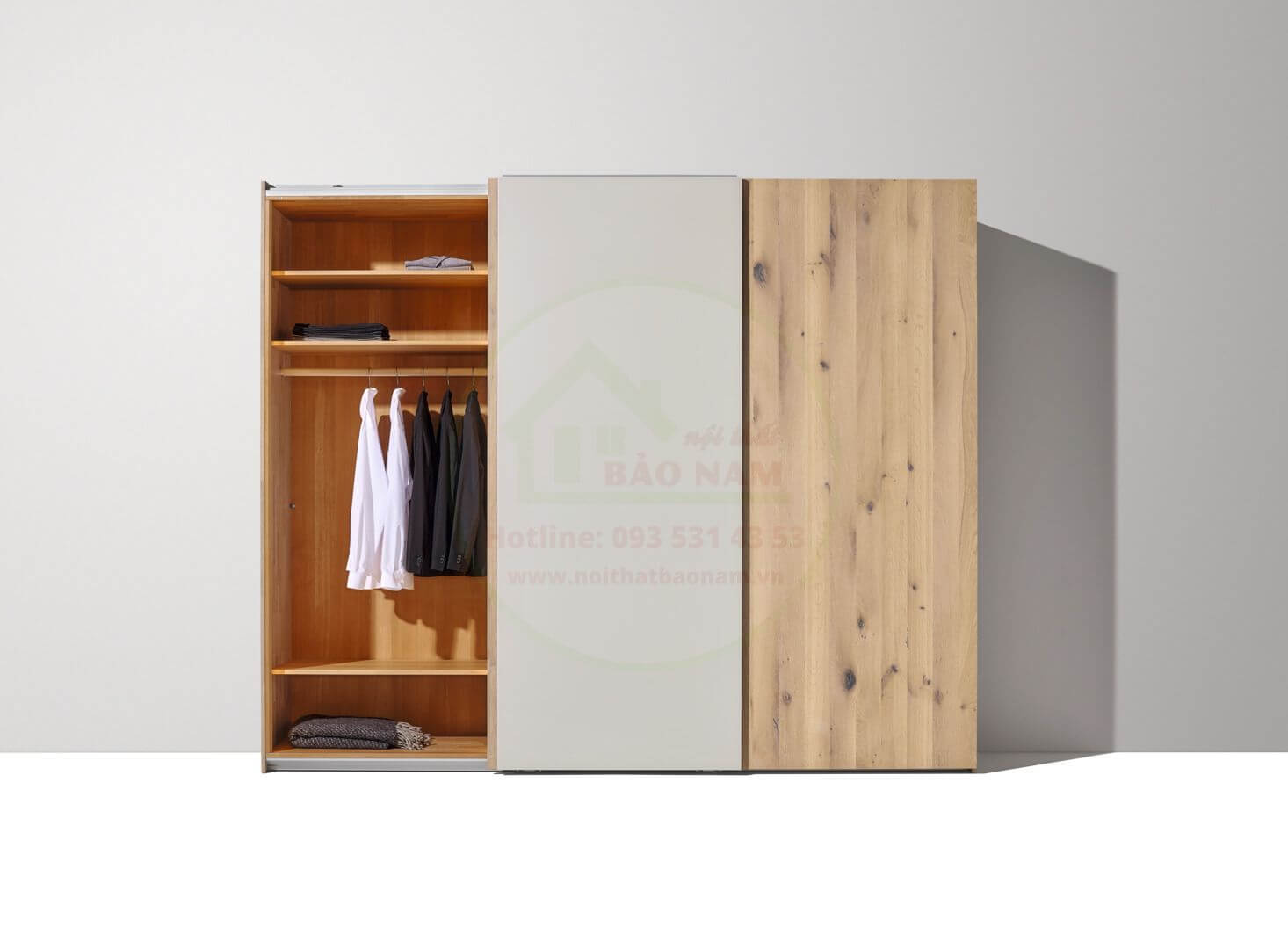Tủ Áo Gỗ Cửa Lùa -  Đóng Tủ Áo Gỗ Công Nghiệp