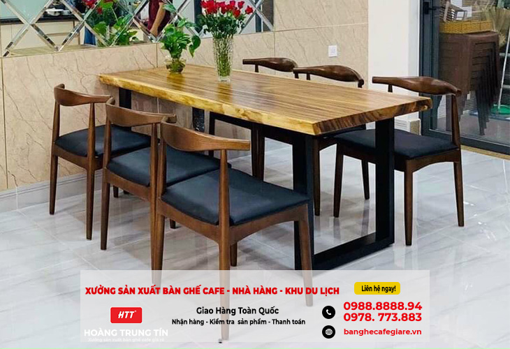 Bàn ghế nhựa nữ hoàng, nội thất sắt gỗ nhà hàng, quán cafe tại Bến Tre