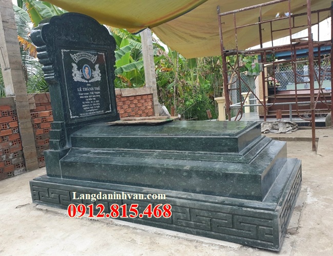 10 Mẫu mộ bành đá xanh rêu đẹp nhất hiện nay - Mộ đá tam sơn