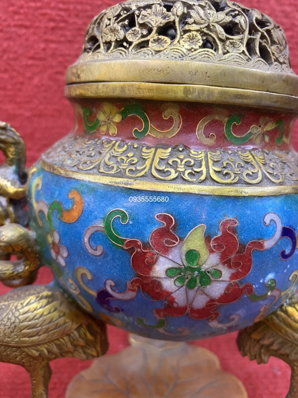 Giao lưu bộ đỉnh đồng pháp lam hàng decor