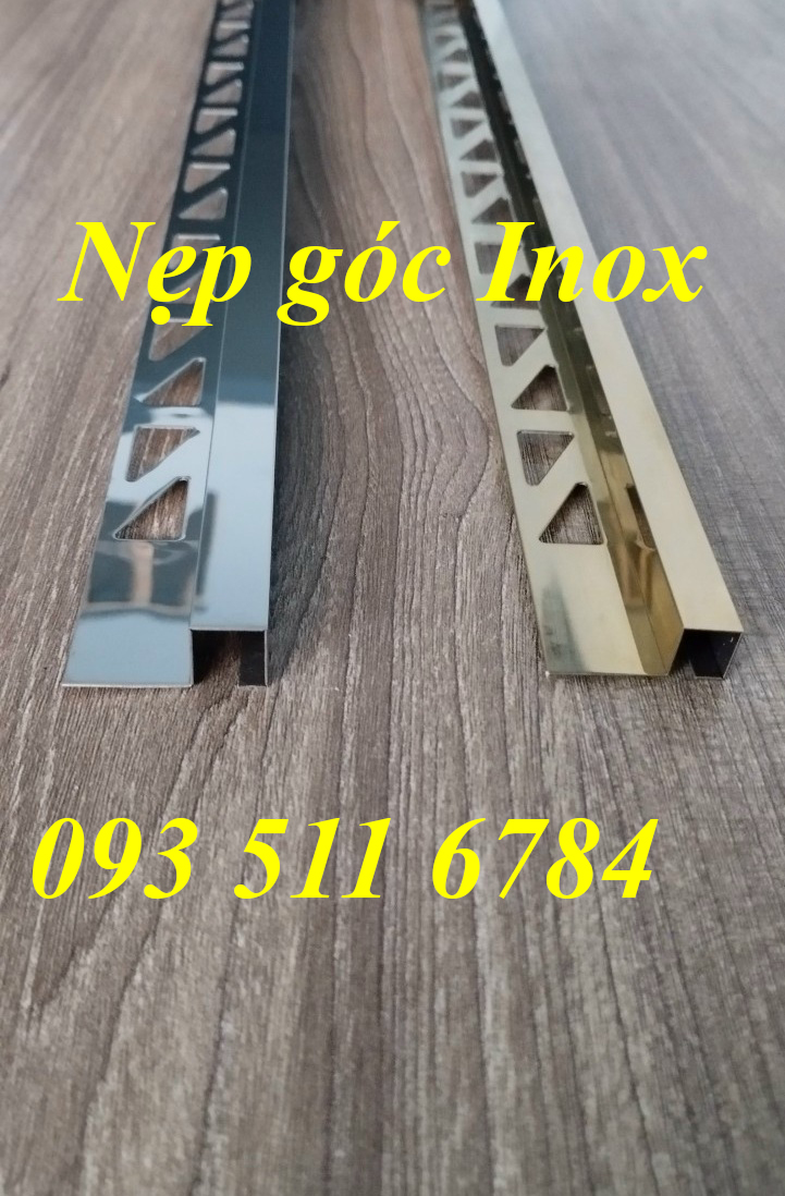 Nẹp Inox góc tròn gạch đá nẹp nhôm góc vuông V20mm