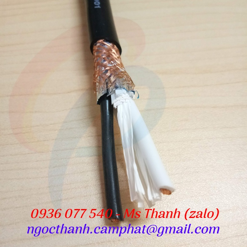 Dây cáp điều khiển sangjin 2 x 0.5 mm2 - có lưới chống nhiễu RVVP