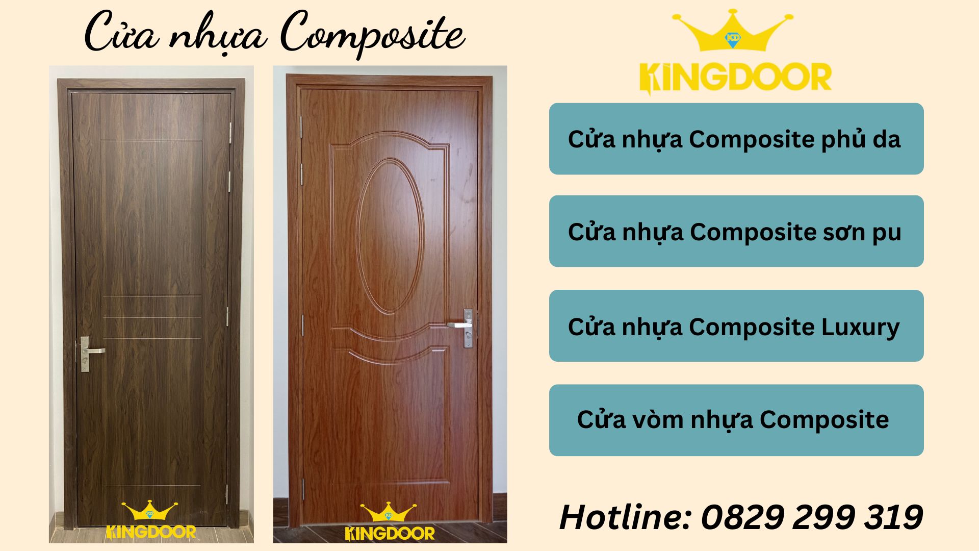 Cửa nhựa giả gỗ Composite chống nước tuyệt đối