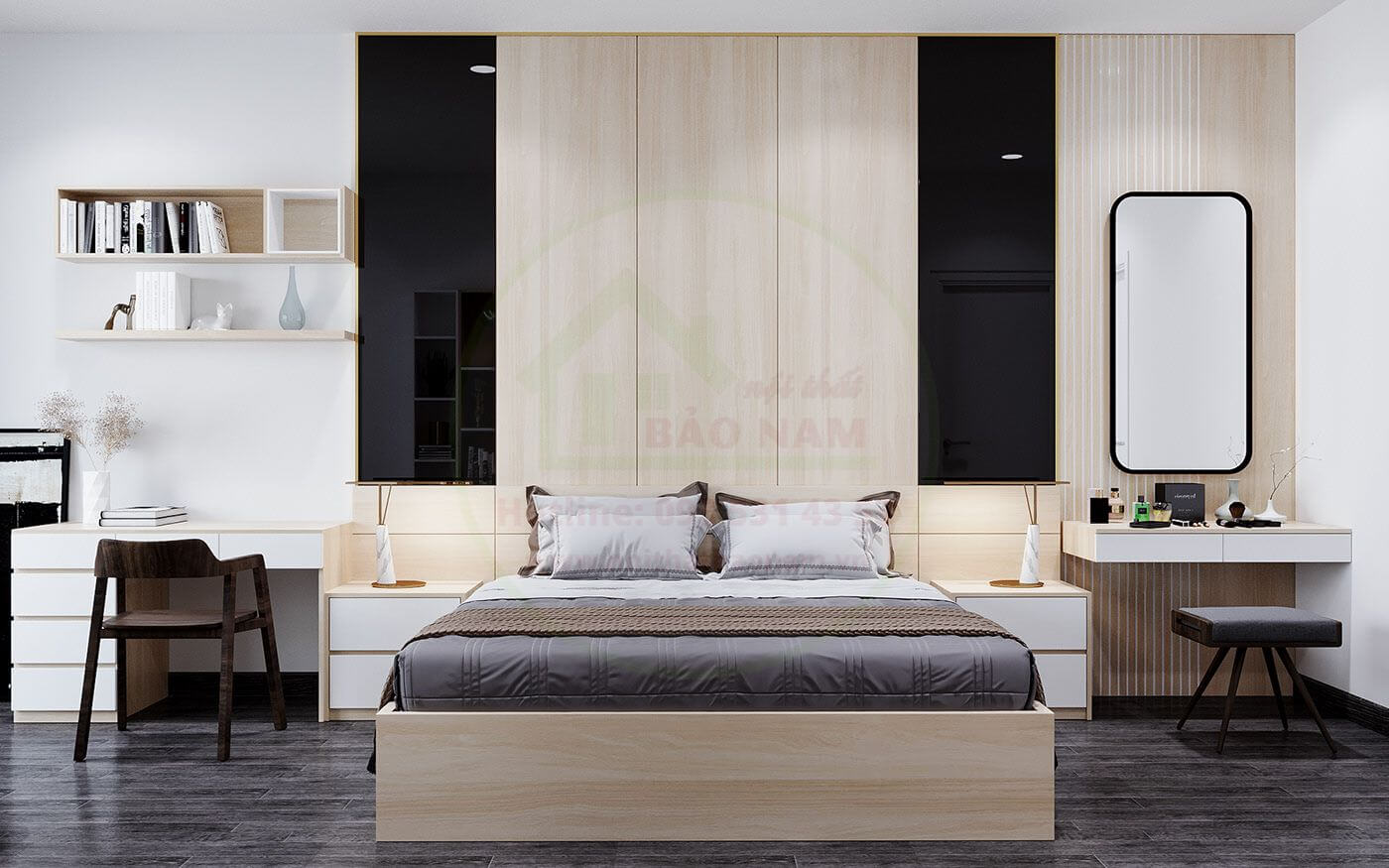 Giường Ngủ Gỗ MDF Đẹp - Đóng Giường Ngủ Giá Rẻ