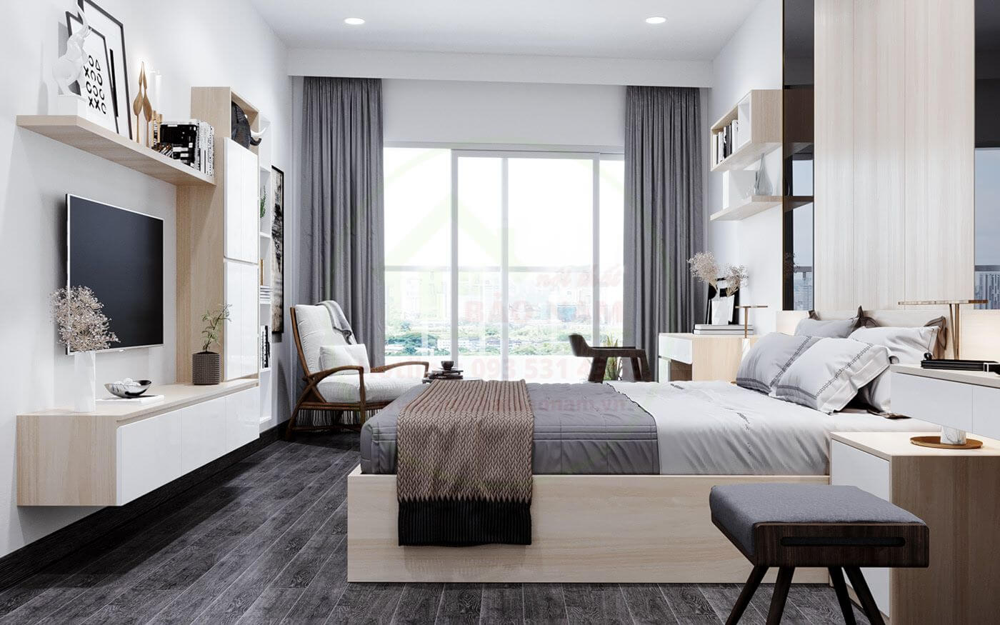 Giường Ngủ Gỗ MDF Đẹp - Đóng Giường Ngủ Giá Rẻ