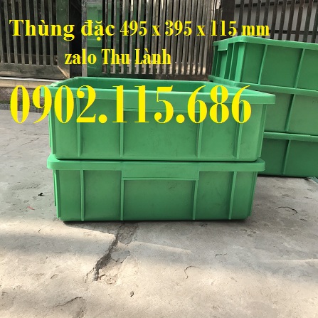 Thùng đặc H115. sóng nhựa bít H115, khay nhựa bít 495x395x115mm