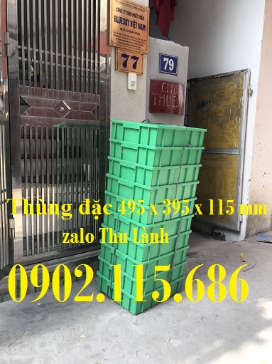 Thùng đặc H115. sóng nhựa bít H115, khay nhựa bít 495x395x115mm