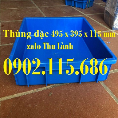 Thùng đặc H115. sóng nhựa bít H115, khay nhựa bít 495x395x115mm