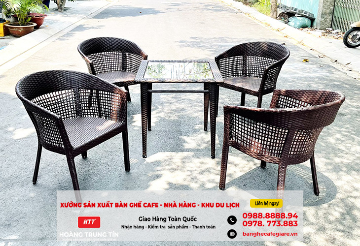 Bàn ghế quán ăn, nhà hàng, dù che nắng cafe giá rẻ tại Cần Thơ