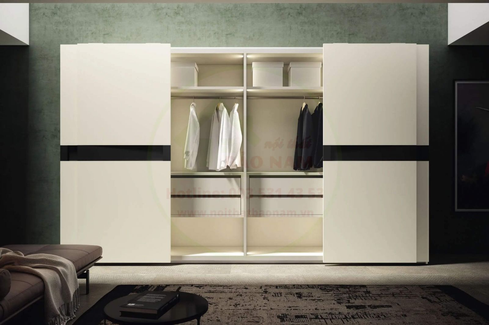 Tủ Áo Cánh Lùa Hiện Đại Đẹp - Gia Công Tủ Áo Giá Rẻ Thủ Đức