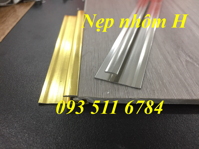 Nẹp kết thúc và nối sàn nhựa Nẹp chữ H màu Inox