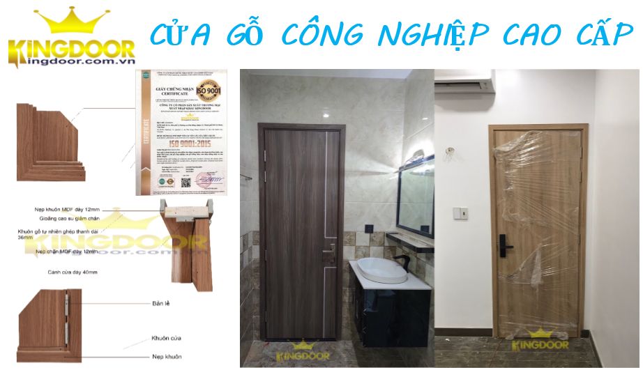 Cửa gỗ công nghiệp hdf - mdf mới nhất 2023