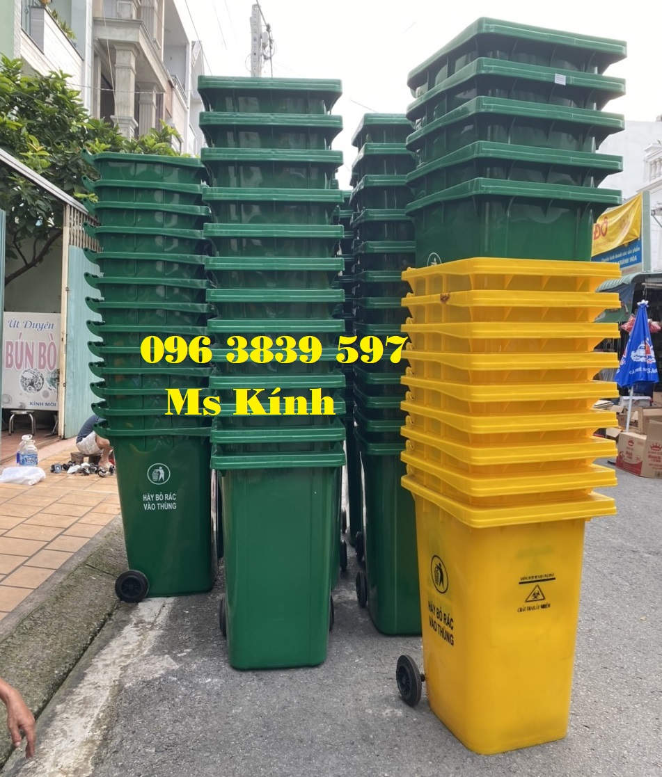 Sỉ và lẻ thùng rác nhựa 240 lít, thùng rác công cộng 240l - 0963839597