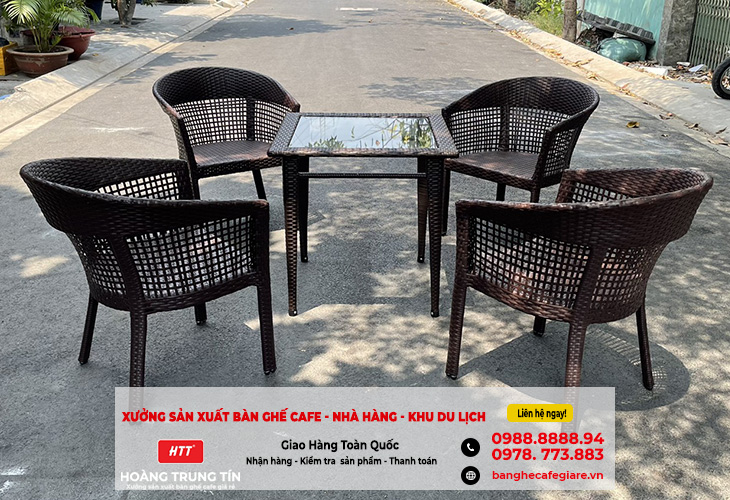 Bàn ghế quán ăn, nhà hàng, dù che nắng cafe giá rẻ tại Cần Thơ